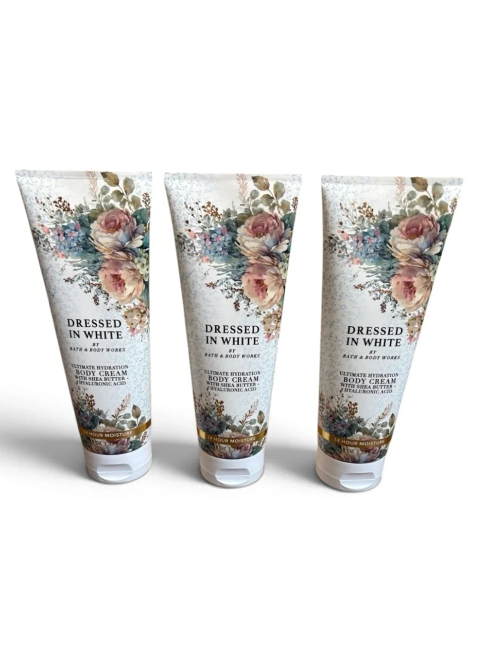 Bath & Body Works Dressed in White Hydration Body Cream Lot of 3 NEW